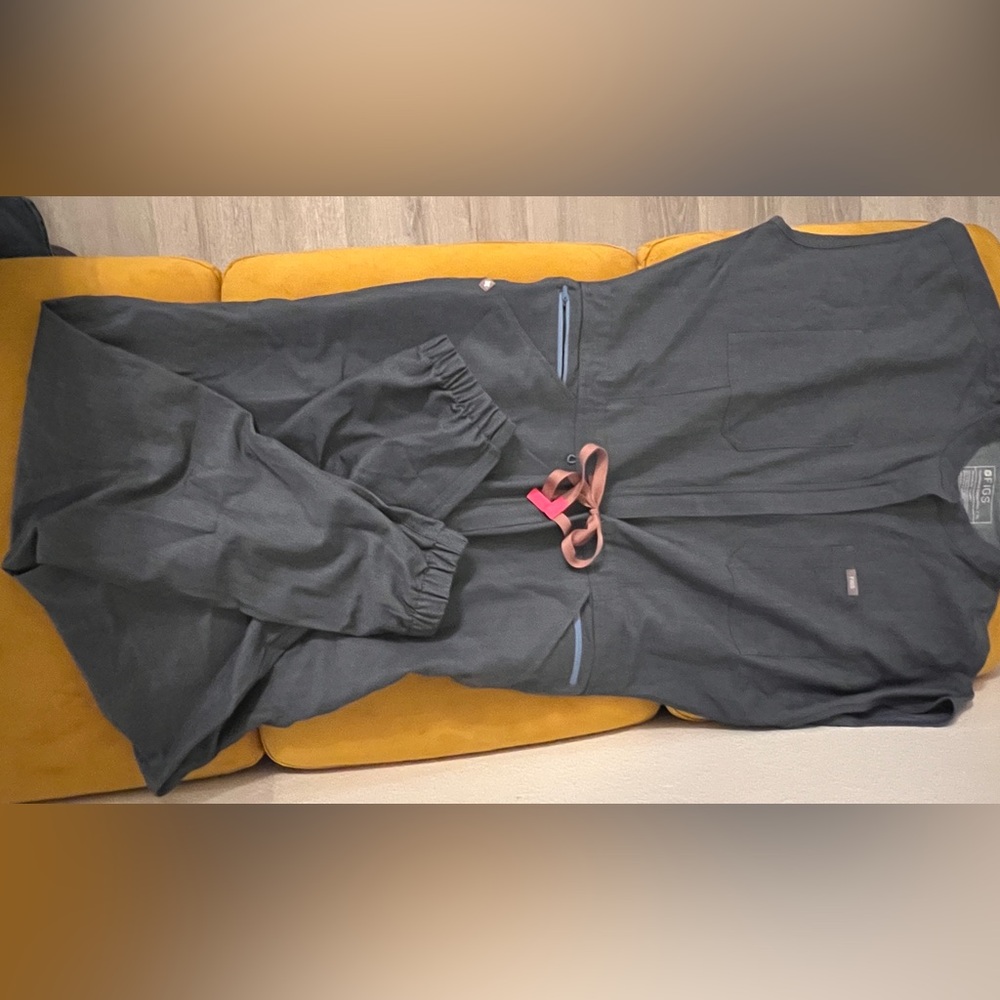 Figs rafael cargo jumpsuit, grey XL